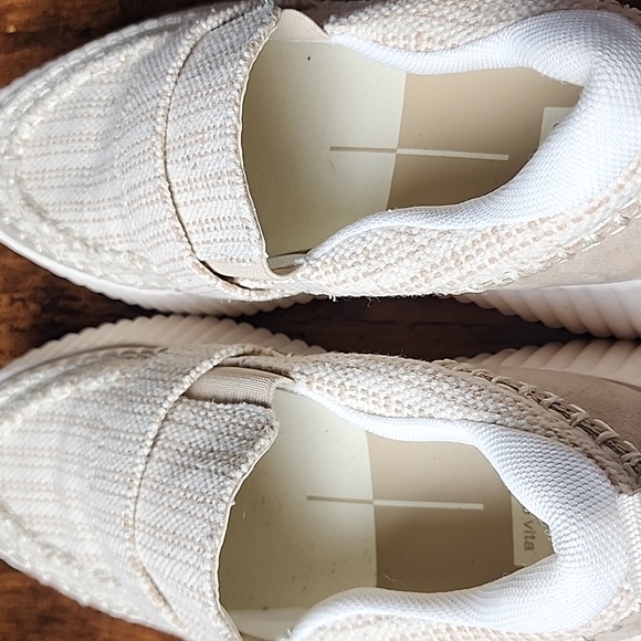 DOLCE VITA | Beige Dayo Slip-On Neutral Tweed Sneaker Loafers for Women | 7.5 - Picture 7 of 7
